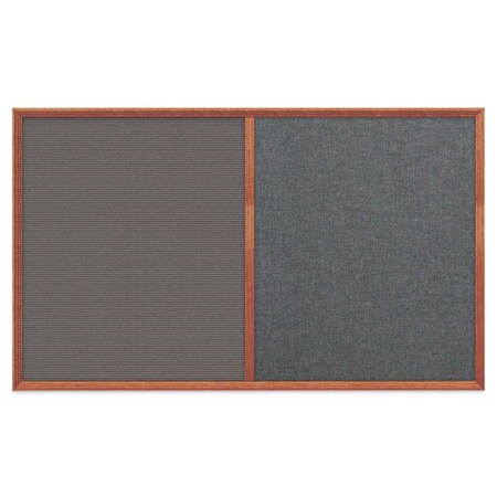 United Visual Products Slim Style Indoor Enclosed Corkboard, 18 UV501SCH-WHITE-DBURGU